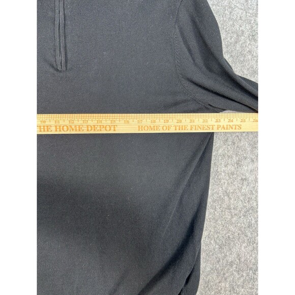 Croft & Barrow Men's Black Knitted Long Sleeve 1/4 Zip Pullover Sweater Sz XL - Picture 7 of 10